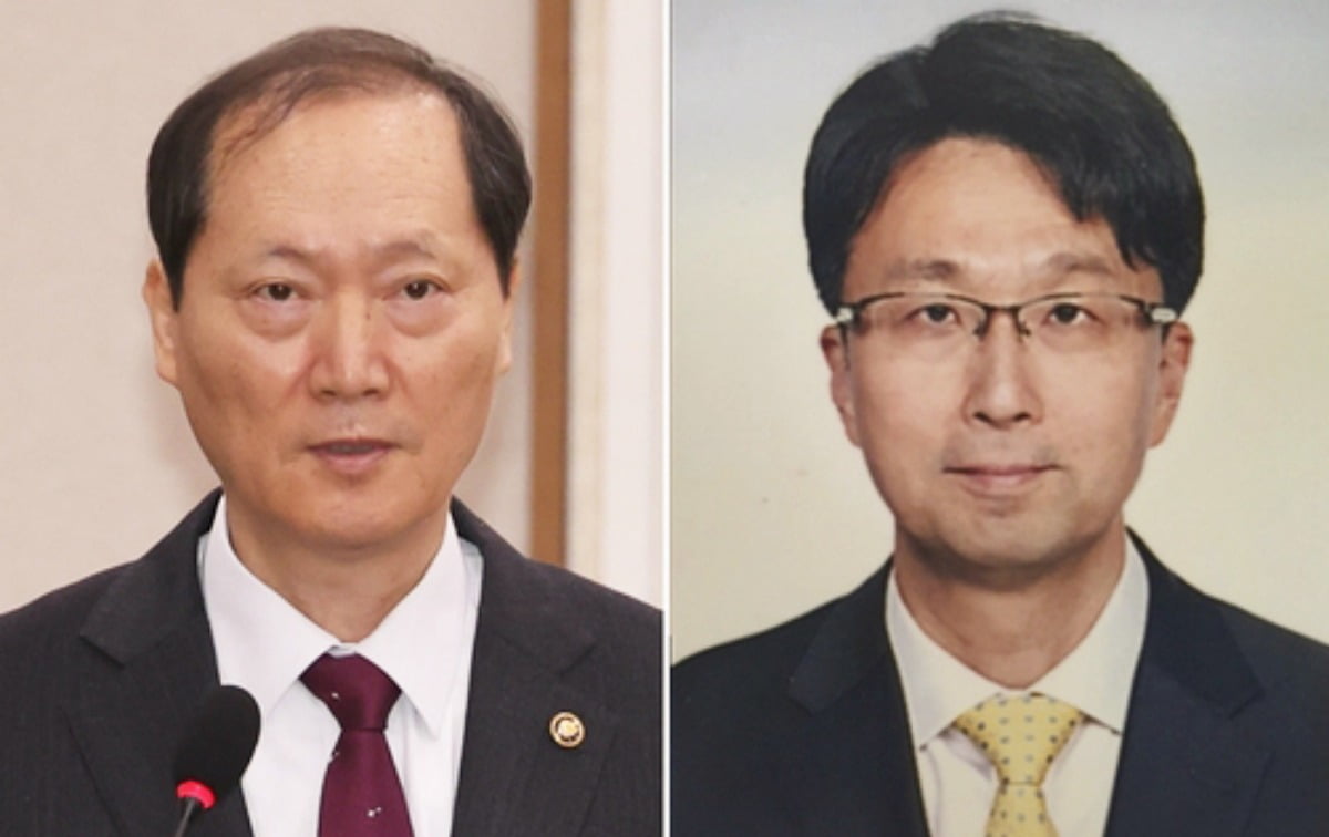 한덕수 대통령 권한대행이 헌법재판관으로 지명한 이완규 법제처장(왼쪽)과 함상훈 서울고등법원 부장판사./사진=연합뉴스 