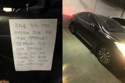"지켜보는 눈이 많아요"…멀쩡히 주차했는데 경고문 '분통'