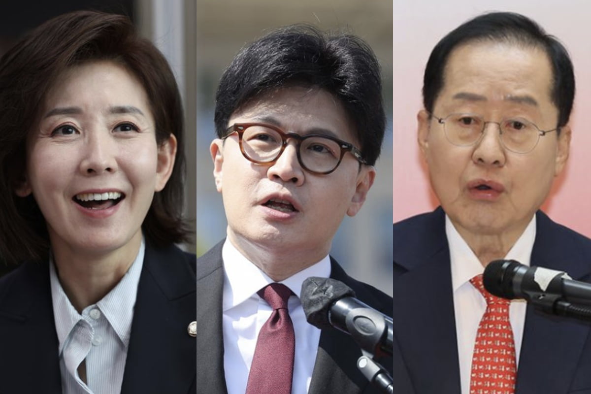 왼쪽부터 나경원, 한동훈, 홍준표 국민의힘 경선 후보. /사진=연합뉴스