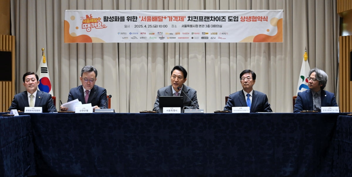 서울배달+땡겨요 활성화를 위한 치킨 프랜차이즈 상생 협약식
