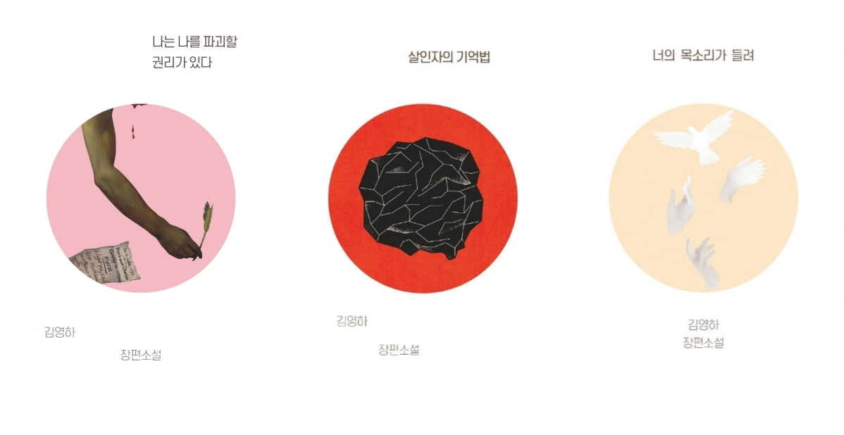 비극적 묘사와 관조적 시선으로 삶과 죽음의 비의를 탐색한 김영하 작가의 인기 장편소설 
<나는 나를 파괴할 권리가 있다> <살인자의 기억법> <너의 목소리가 들려> (사진=책 표지 캡처)