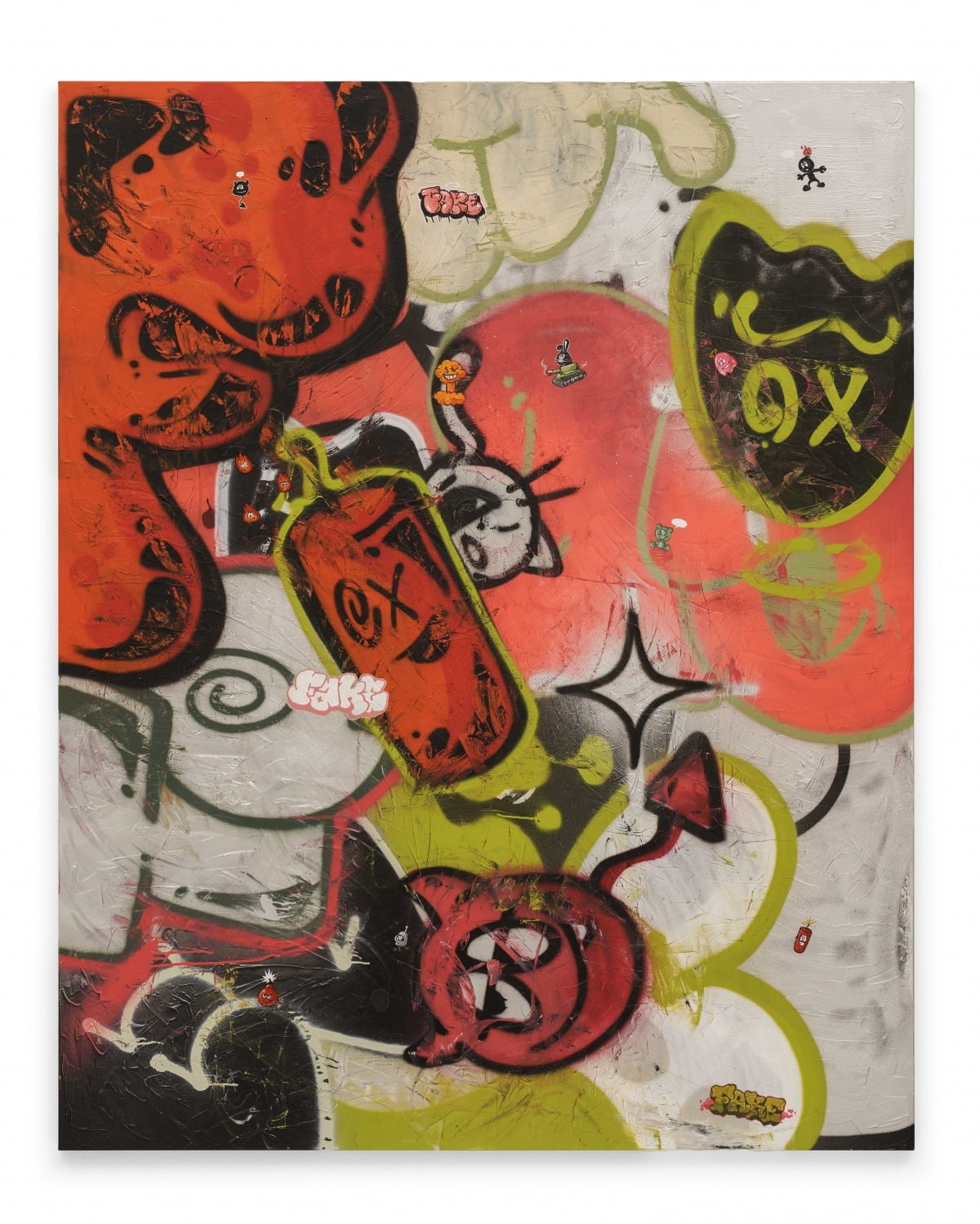 SAMBYPEN, Soldier Wall, 2025, Mixed media on canvas, 227.3 x 181.8 cm (150F), Courtesy of artist & PKM Gallery.