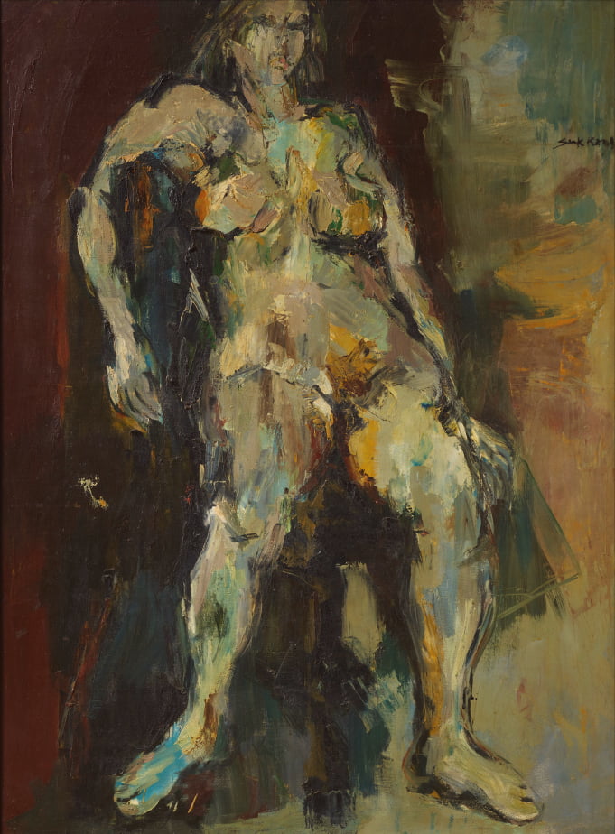 석난희가 자신의 첫 개인전에 출품한 1962년 작 ‘누드’. 캔버스에 유화물감, 130x97㎝, 국립현대미술관 소장.  국립현대미술관 과천 제공
