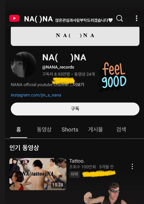 사진=나나 SNS