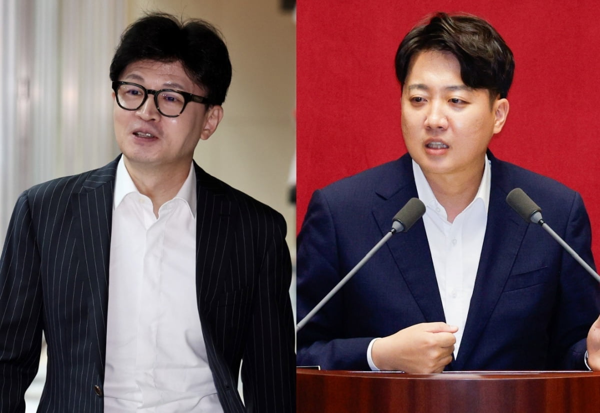 한동훈 국민의힘 전 대표(왼쪽)와 이준석 개혁신당 대선후보.  /사진=뉴스1