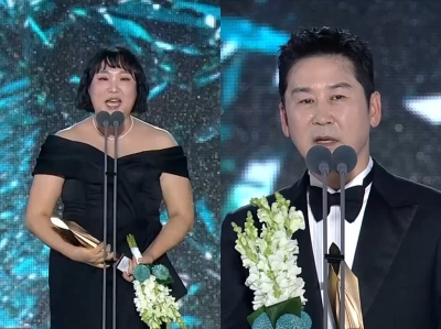 '백상' 예능상 신동엽 "순풍 같은 선배될 것"…이수지 "시청자 덕분"