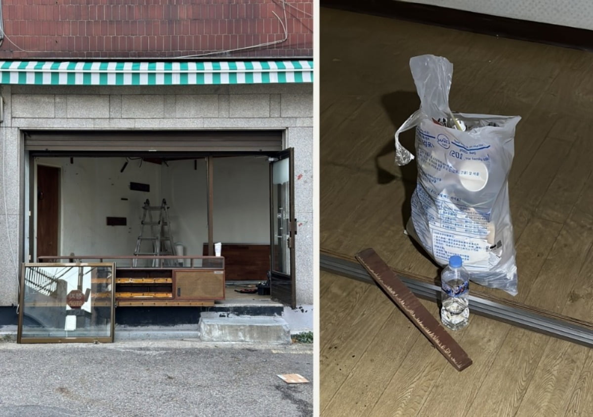 신수동 매장 철거 후에도 폐기물이 거의 남지 않았다 / 제공. 카페 도덕과 규범