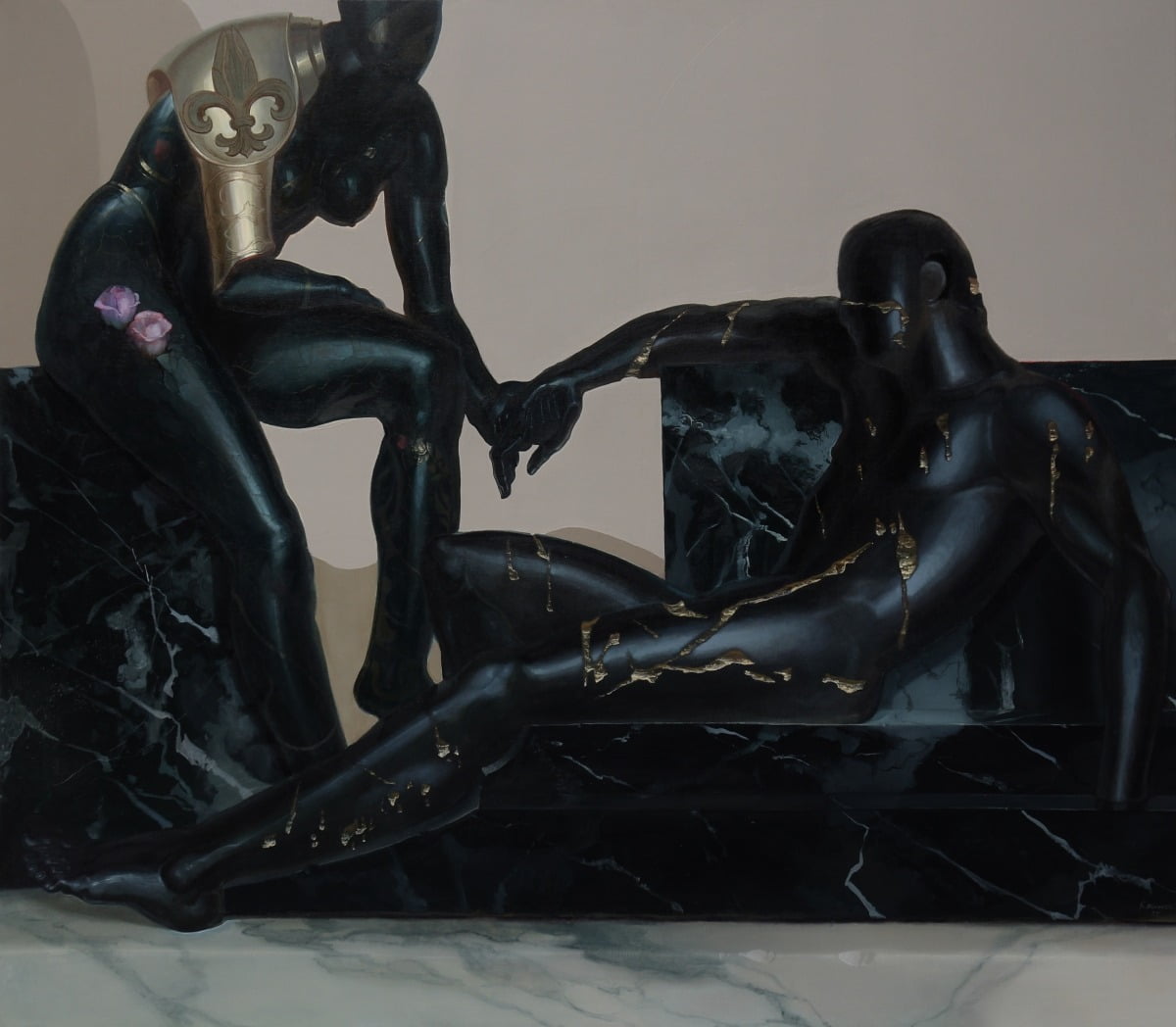 Solace, 141 x 160 cm, Oil on Canvas, Courtesy of Lazy Mike © Filip Mirazović