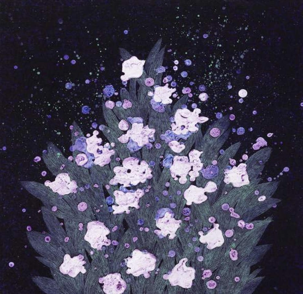 정수경 '떠오르다-생', 60x60cm, 캔버스에 아크릴, 2024. /사진제공=토포하우스 