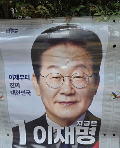 '대구서도 또'…이재명 후보 벽보·홍보물 잇따라 훼손
