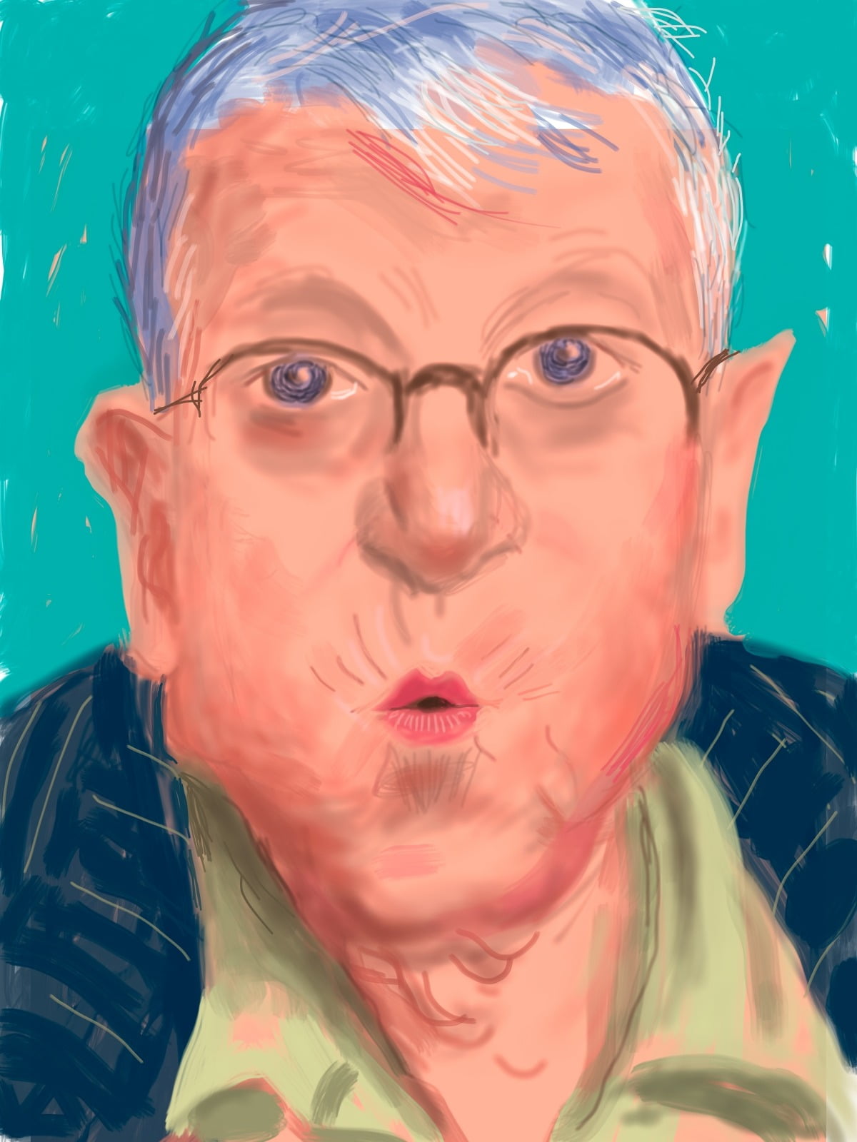 데이비드 호크니, 자화상, 2012. / 이미지. ⓒ David Hockney/Marc Domage/Fondation Louis Vuitton