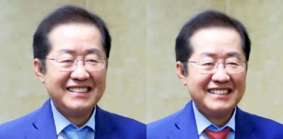 '이재명 지지?' 화들짝…홍준표, 프사 다시 '빨간 넥타이'로