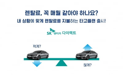 SK렌터카, 고객이 렌털료 설계하는 '타고플랜' 출시