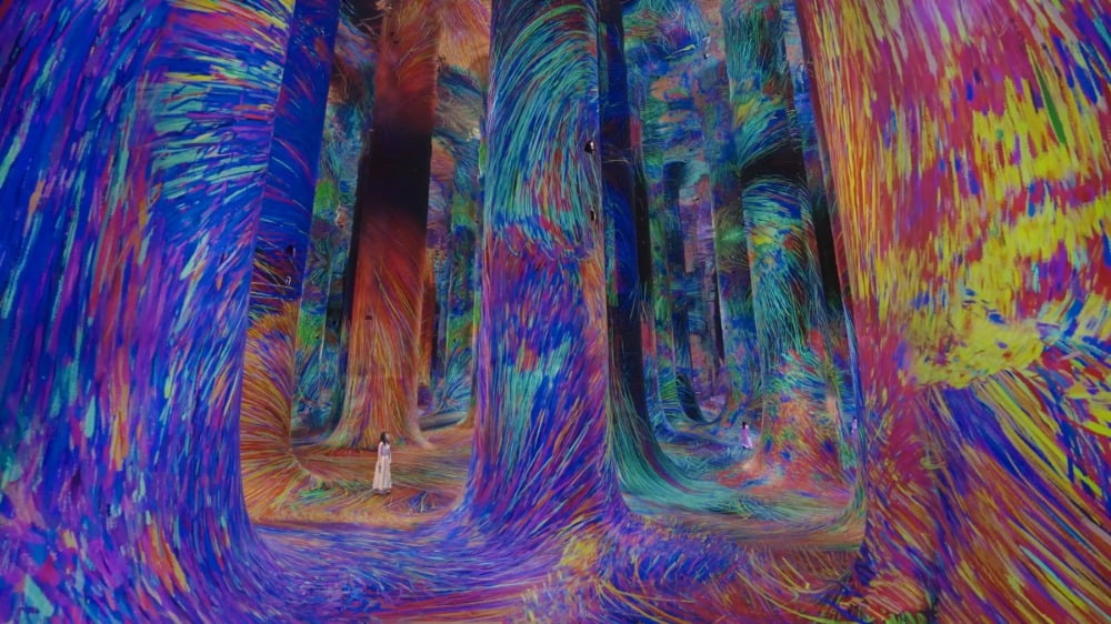 teamLab <Spontaneous Order in Chaos>, 2025. / 사진. © teamLab Phenomena Abu Dhabi