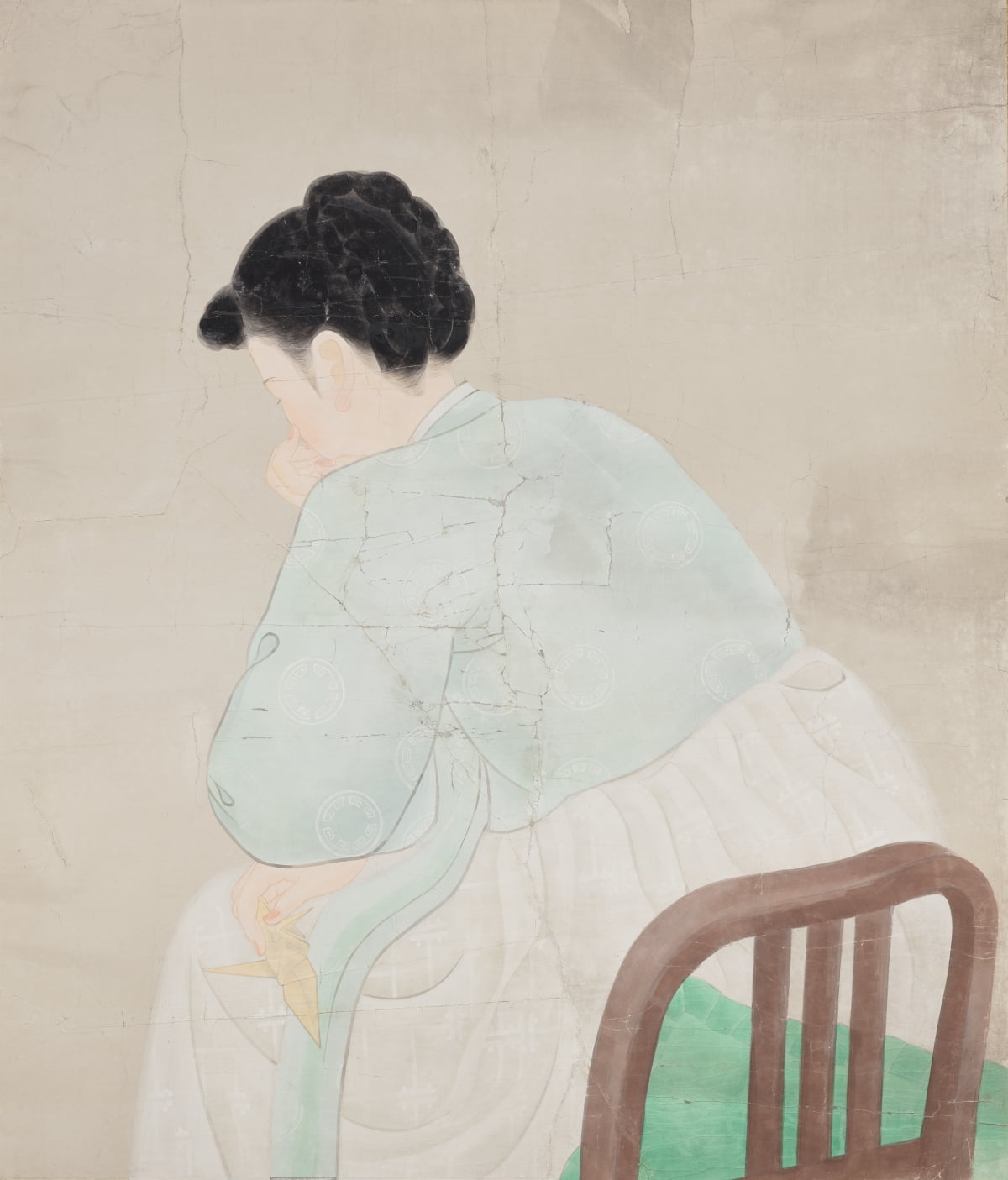 박래현 '여인', 1942, 종이에 먹, 색, 94×803cm, 국립현대미술관 이건희컬렉션