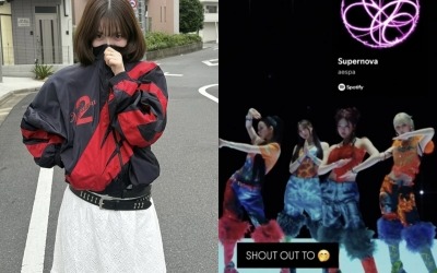 온라인 들끓은 카리나 '빨간점퍼' 사진에…국힘 대변인 '샤라웃'
