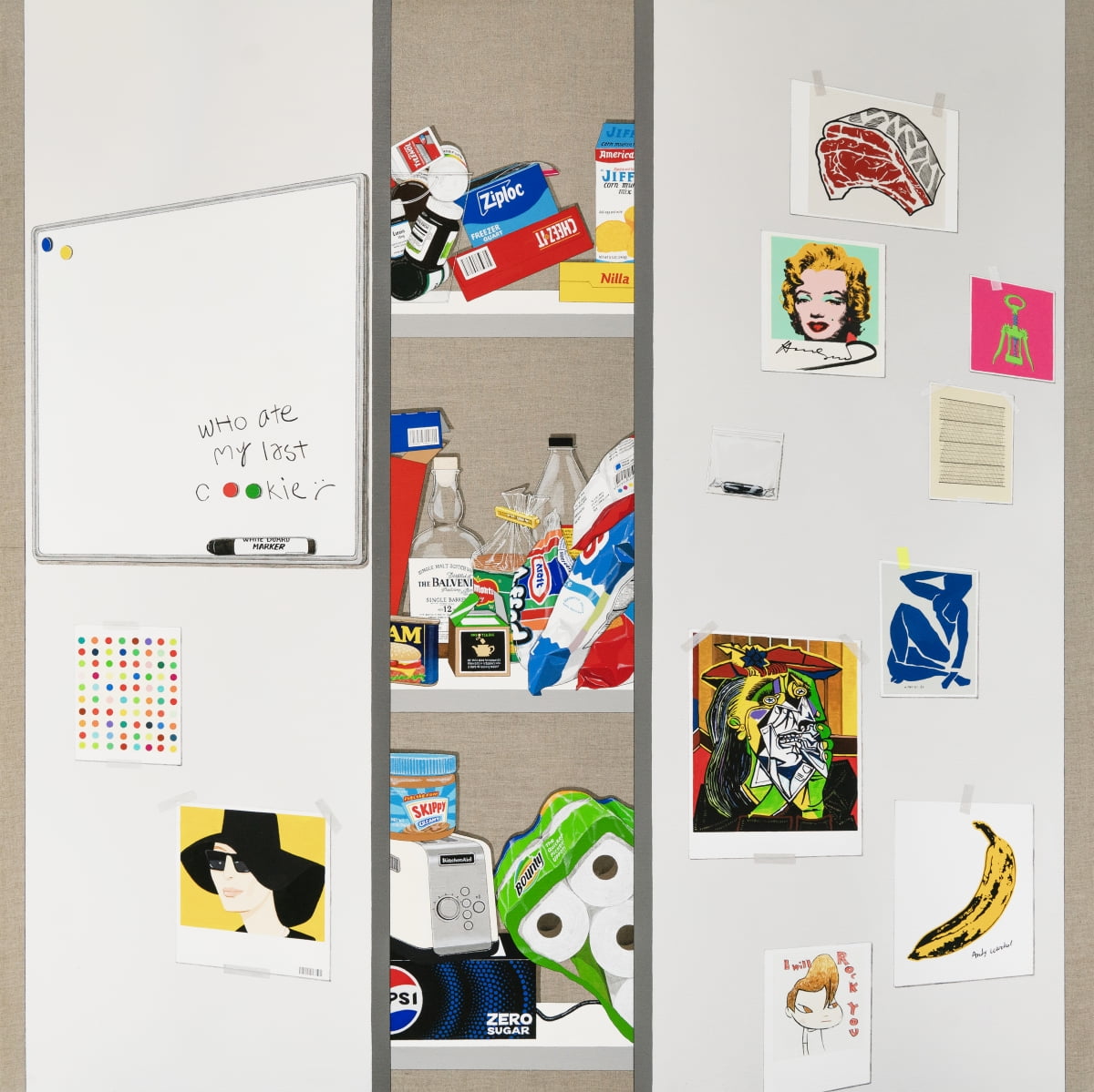 정수영 'Pantry7', 2025, Acrylic on linen, 120x120cm. /학고재