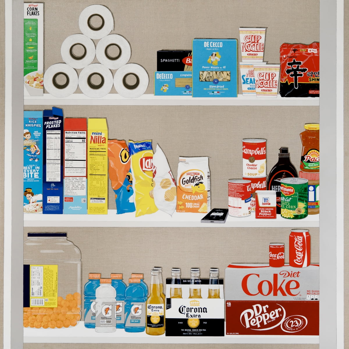 정수영 'Pantry1', 2024, Acrylic on linen, 120x120cm. /학고재