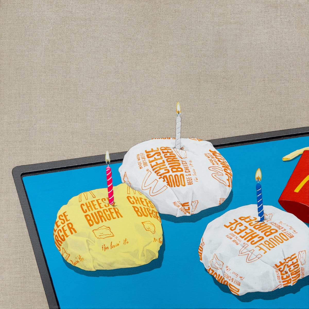 정수영 'Happy birthday', 2024, Acrylic on linen, 50x50cm. /학고재