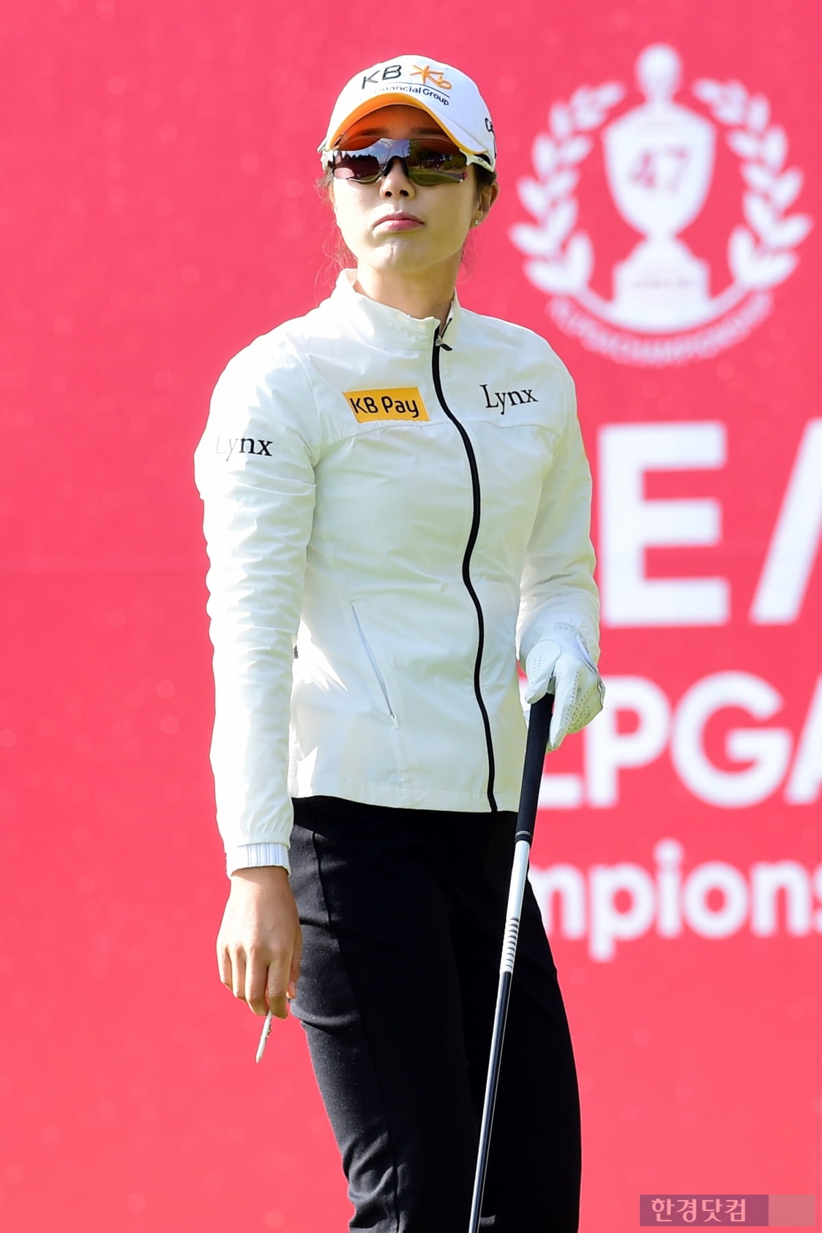 [포토] 안송이, '리더보드 위로 올라가자~'
