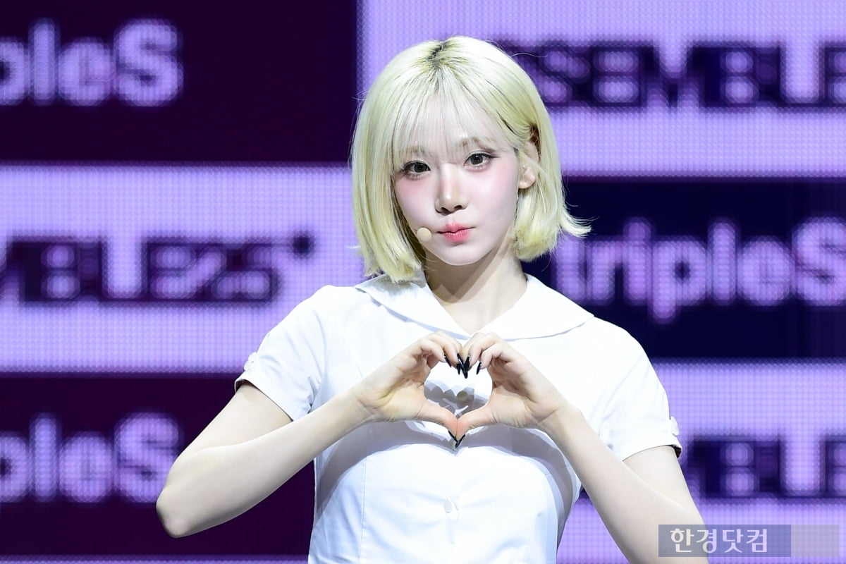 [포토] 트리플에스 김나경, '금빛 단발로 깜짝 변신'