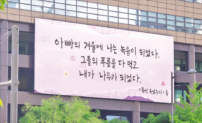 [포토] '폭싹 속았수다' 입은 광화문 글판