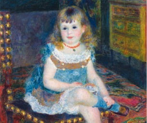 오귀스트 르누아르의 ‘의자에 앉아 있는 소녀 조르제트 샤르팡티에’.   