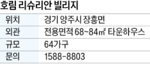 호림 리슈리안 빌리지, 장흥역 인근 타운하우스…안전 강화 설계