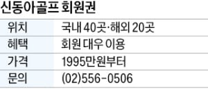 신동아골프 회원권, 국내외 60곳 골프장을 회원처럼 이용