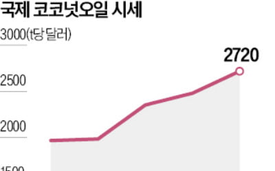 코코아 이어 코코넛오일 상승…올여름 아이스크림 인상 우려