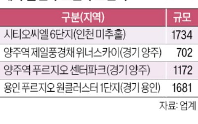 전매제한 짧고, GTX 뚫리고…양주·용인·인천서 '분양 완판'