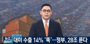 대미 수출 14% '뚝'…정부, 28조 푼다