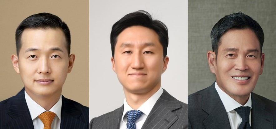 김동관 한화그룹 부회장, 정기선 HD현대 수석부회장, 정용진 신세계그룹 회장. 사진=각사