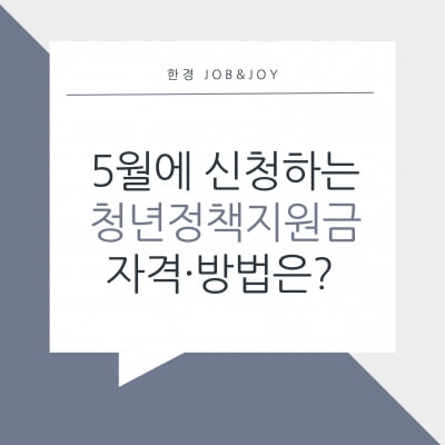 5월에 신청하는 청년정책지원금 자격 방법은?