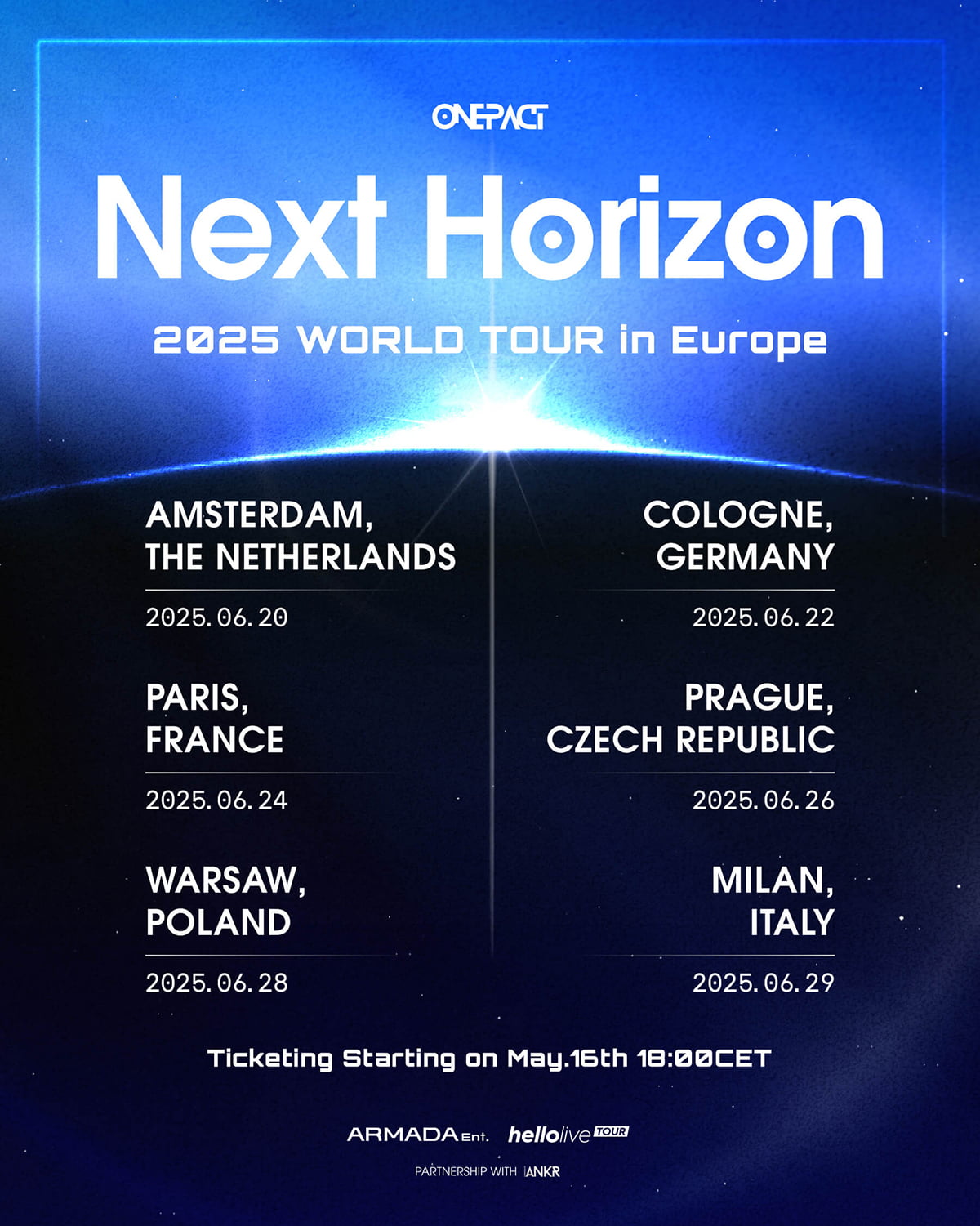 ONE PACT to Embark on First European Tour 'NEXT HORIZON'