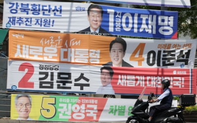 이재명·김문수 지지율 격차 축소…이준석 10% 달성