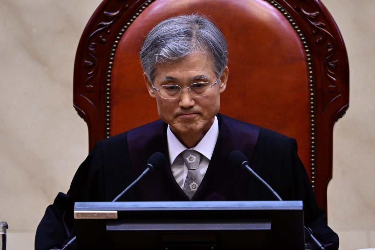 조희대 대법원장이 1일 오후 서울 서초구 대법원 대법정에서 이재명 더불어민주당 대선 후보의 공직선거법 위반 사건 상고심 선고를 준비하고 있다.  / 사진=뉴스1