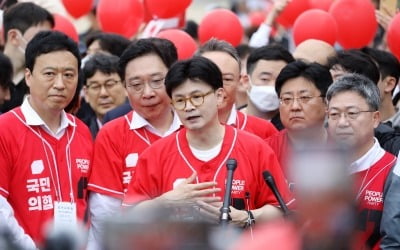 한동훈 부산서 첫 지지유세…"대한민국을 지키기 위해 호구 되겠다"