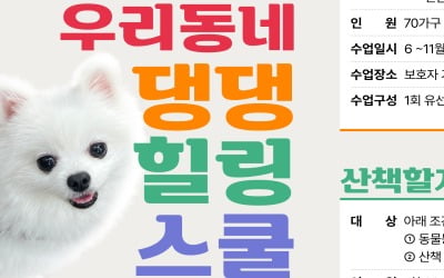 "댕댕이 고민 여기서 해결"…중구, 남산에 반려견 힐링스쿨 연다