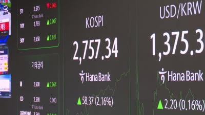 李 '코스피 5000 시대' 공약에...10개월 만에 2750선 돌파