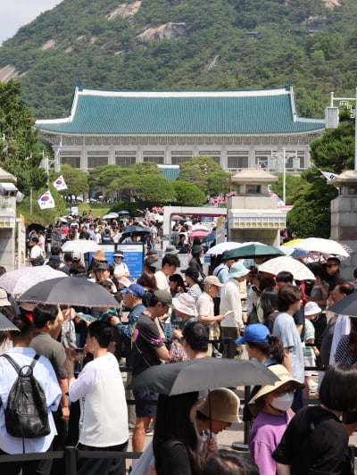 [포토] 청와대 앞 길게 늘어선 줄