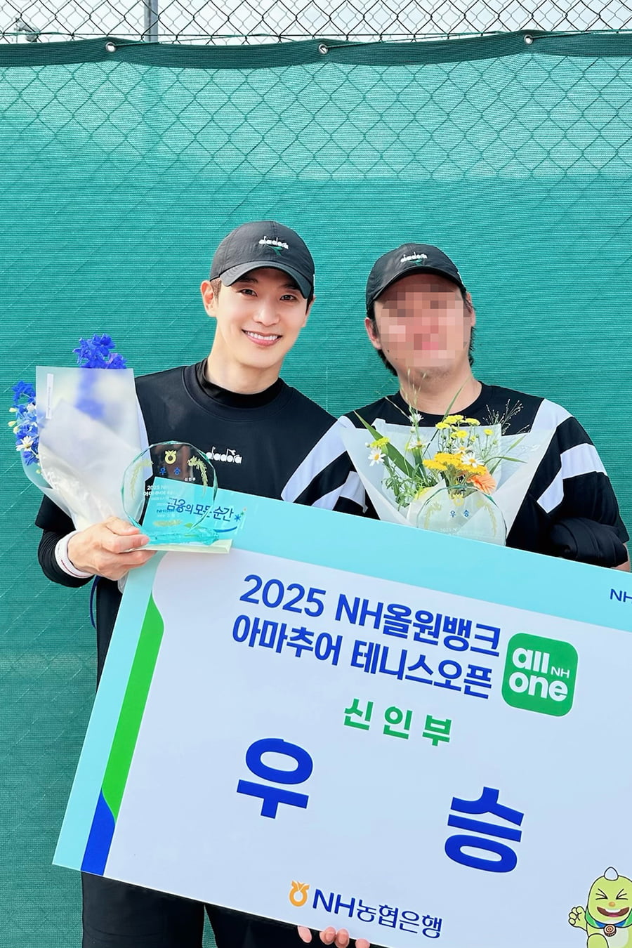 최웅, 전국 테니스 대회서 우승 '男 연예인 최초'