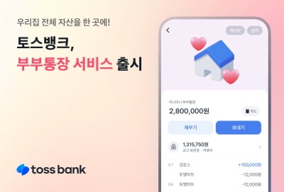 "배우자 비자금도 훤히 보이네"…토스뱅크, 부부통장 출시