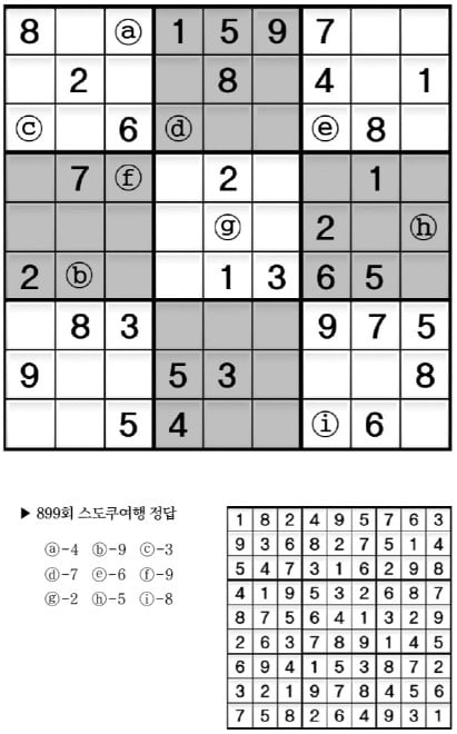 [수학 두뇌를 키워라] 스도쿠 여행 (900)