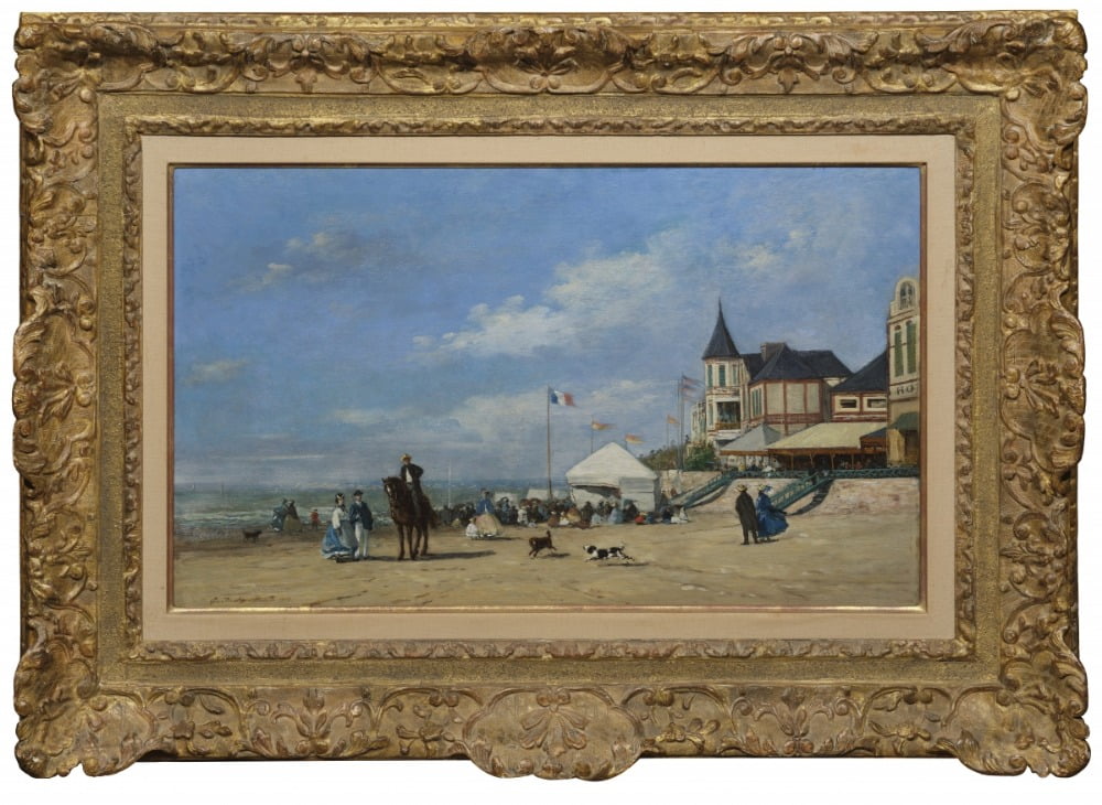 외젠 부댕 <트루빌 해변>, 1863, Yann Guyonvarc'h 소장품 / 그림. © Studio Christian Baraja SLB