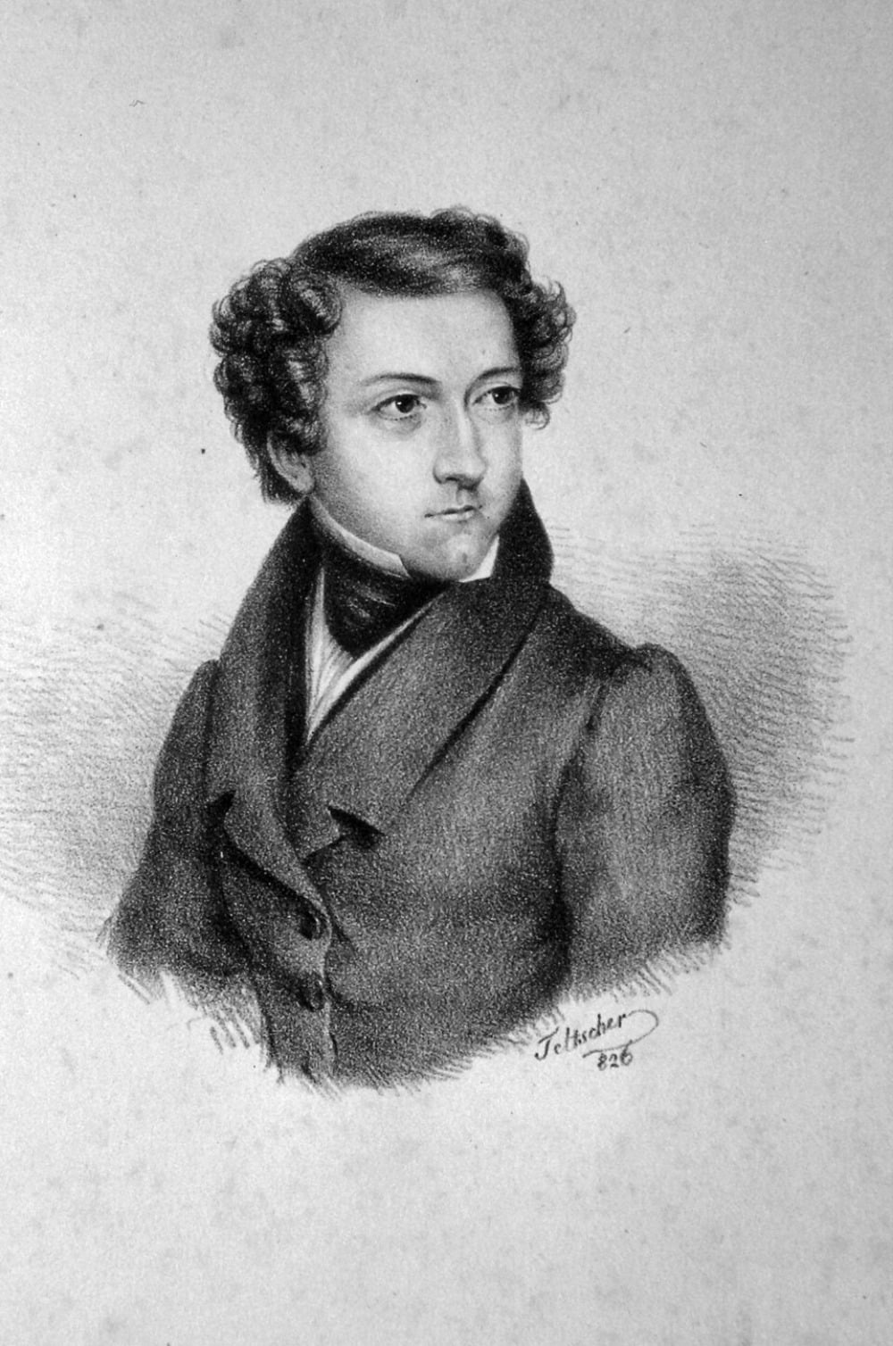 하인리히 빌헬름 에른스트(Heinrich Wilhelm Ernst, 1812~1865) / 그림. ⓒJosef Eduard Teltscher, 출처. Wikimedia Commons