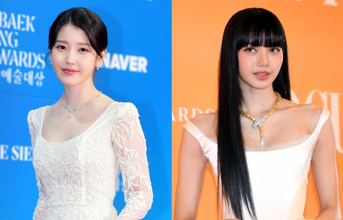 가수 아이유(왼쪽), 블랙핑크 리사  /사진=변성현, 최혁 기자