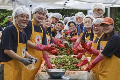 [포토] 적십자 '하지엔 김장하지' 캠페인 진행
