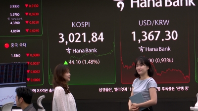 3년 6개월 만에 '코스피 3020선' 돌파 마감[HK영상]