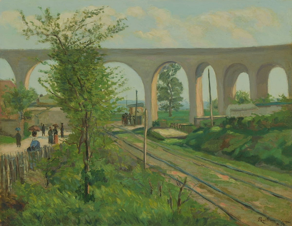 철도 건널목과 수로(1869~1879). /시카고미술관